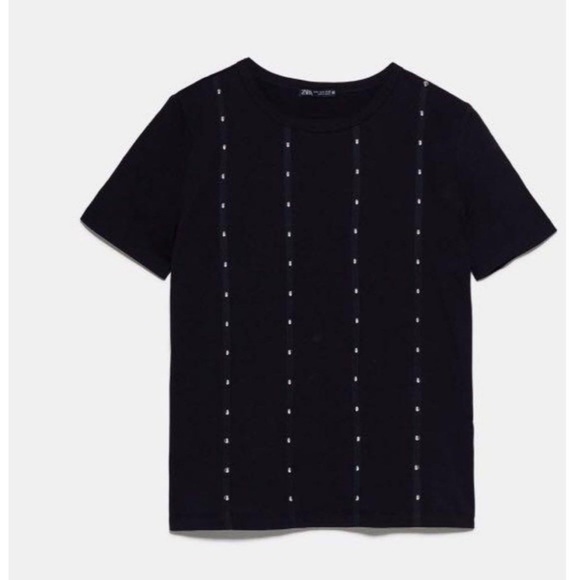 Zara metallic studs t-shirt - Picture 2 of 3